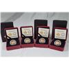 Image 1 : 2016 A Lot of 4 x $3.00 Queen Elizabeth Rose .9999 1.024 tr.oz. w/COA, and Box