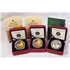 Image 1 : 2013 A Lot of 3 x $20.00 of Mixed Themes .9999 3.0 oz. AG w/COA, Box and Sleave