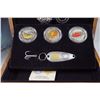 Image 2 : 2016 Canadian Salmonids Set w/COA, Wood Box, Sleave and Lure. 3.06 t.oz. Silver