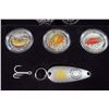 Image 3 : 2016 Canadian Salmonids Set w/COA, Wood Box, Sleave and Lure. 3.06 t.oz. Silver