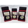 Image 1 : 2016-2017 A Lot of 3 x $20.00 .9999 3.03 oz. AG w/COA, Box and Sleave