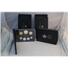 Image 1 : CANADA 2015-2016 Two Fine Silver Proof Sets w/COA, Black Leather Box and Sleave