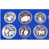 Image 3 : 1976 Montreal Olympic Games 28 Coin Set in Proof 30.31 oz.of .925 ßilver in Brown Box.