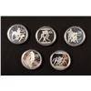 Image 2 : 1996 World Olympic 5 Countries, 2 coins each 10 x 1 oz.,9999 AG w/COA and Box