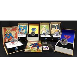 2013-2015 A Lot of 7 Pieces of DC Originals Superman and Supergirl w/ COA & Box