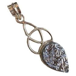 Abstract Pyrite & Sterling Silver Pendant