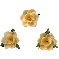 Vintage Shell Craft Floral Pins Brooches