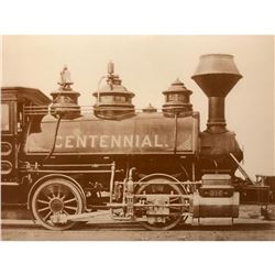 Centennial Train Locomotive Sepia Tone Photo Print