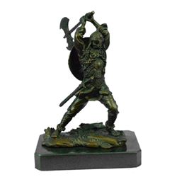 Nordic Viking Warrior Bronze Sculpture