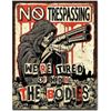 Image 1 : No Trespassing Skeleton Metal Pub Bar Sign