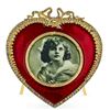 Image 2 : Lovely Red Heart Enameled Guilloche Russian Royal Picture Frame