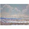 Image 2 : Ukranian Artist Modern Impressionism Oil Painting, Summer Landscape Clouds