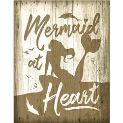 "Mermaid At Heart" Metal Pub Bar Beach House Sign