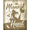 Image 1 : "Mermaid At Heart" Metal Pub Bar Beach House Sign