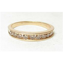 Estate Cognac Diamond & 10kt Gold Band