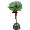 Image 1 : After Pellier, Art Deco Style Peacock Dancer Bronze Sculpture