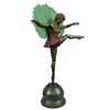 Image 4 : After Pellier, Art Deco Style Peacock Dancer Bronze Sculpture