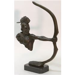 Native American Indian Archer Modern Bronze Sculpture