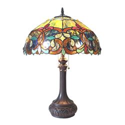 Victorian Style Stained Art Glass Table Lamp