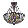 Image 2 : Tiffany-style Stained Glass Ceiling Pendant