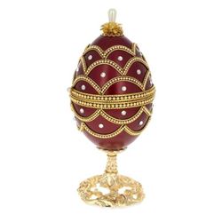 Royal Russian Faberge Inspired Real Eggshell Music Box