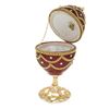 Image 3 : Royal Russian Faberge Inspired Real Eggshell Music Box