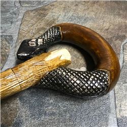 Handcarved Snake Serpent Walking Stick Cane