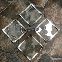 Vintage Set Modern Glass Cheese Dessert Plates