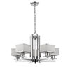 Image 2 : Contemporary Chrome & Opal Glass Pendant Light
