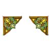 Image 1 : Pair of Victorian-style Stained Glass Window Panels