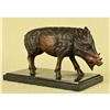 Image 1 : Wild Boar Pig Bronze Sculpture