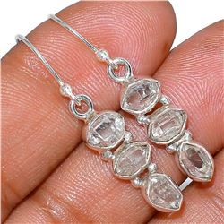 Herkimer Diamonds & Sterling Silver Drop Earrings