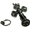 Image 2 : Vintage European Prayer Relief Sterling Silver Crucifix Cross Pendant