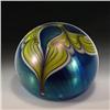 Image 2 : Smyers Glass 1977 Iridescent Blue Paperweight