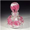 Image 1 : St. Clair Pink Flowers Crystal Perfume Bottle