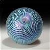 Image 1 : Abelman Art Glass Iridescent Swirl Paperweight