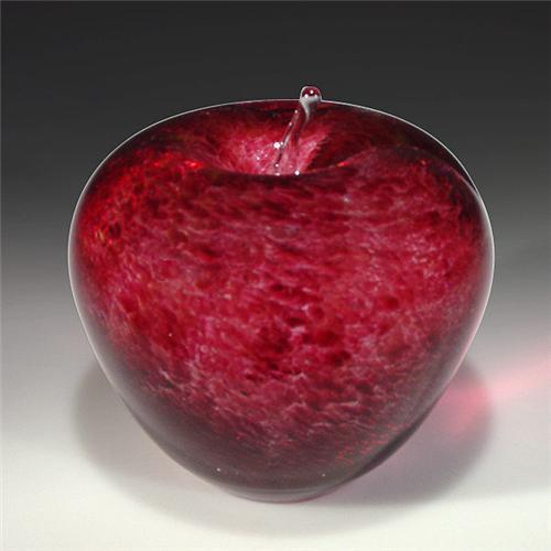 Wedgwood Glass Red Apple Paperweight