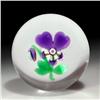 Image 1 : Selkirk Glass Pansy and Bud Paperweight
