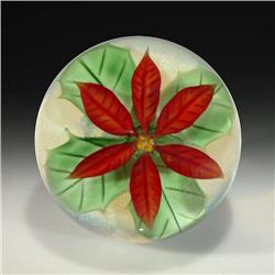 Lundberg Studios Poinsettia Compound Paperweight