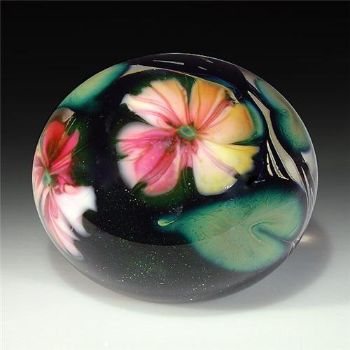 Charles Lotton 1984 MultiFloral Paperweight