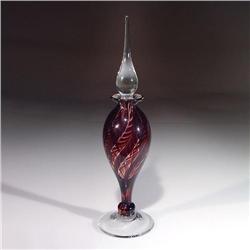 Correia 1983 Brown Feathered Perfume Bottle