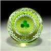 Image 1 : Caithness Faceted Emerald Shamrock Paperweight