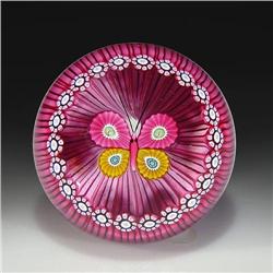 Perthshire 1988 Millefiori Butterfly Paperweight