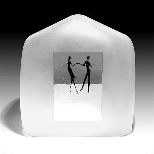 Alison Ruzsa Frosted Glass House Paperweight
