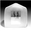 Image 1 : Alison Ruzsa Frosted Glass House Paperweight