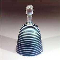 West German Iridescent Blue Glass Bell
