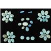 Image 1 : Collection of Dyed Howlite Turquoise Cabochons