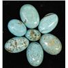Image 8 : Collection of Dyed Howlite Turquoise Cabochons