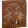 Image 1 : Vintage Carved Wood Plaque of Native American