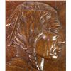 Image 2 : Vintage Carved Wood Plaque of Native American